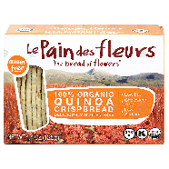 Le Pain des fleurs  100% organic quinoa crispbread, gluten free 4.4oz