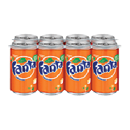 Fanta  orange flavor soda, caffeine free, 7.5-fl. oz. 8pk