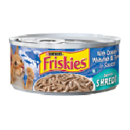 Friskies Wet Savory Shreds with ocean whitefish & tuna in sauce 5.5oz