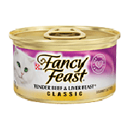 Fancy Feast Cat Food Tender Beef & Liver Feast 3oz