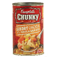 Campbell's Chunky savory chicken with white and wild rice soup t18.8oz
