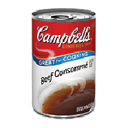 Campbell's Great For Cooking beef consomme gelatin added condens10.5oz