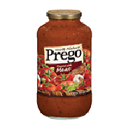 Prego  pasta sauce flavored with meat 48oz