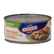 Swanson  white & dark premium chunk chicken packed in water, 95% 9.75oz