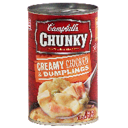 Campbell's Chunky creamy chicken and dumplings, soup that eats l18.8oz