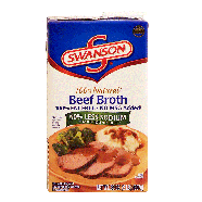 Swanson 100% Natural beef broth, 100% fat free, 50% less sodium 32oz