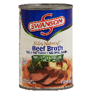 Swanson 100% Natural beef broth 100% fat free, 50% less sodium 14.5oz