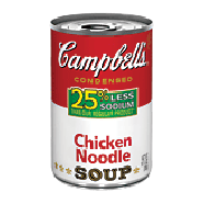 Campbell's  chicken noodle condensed soup, 25% less sodium 10.75oz