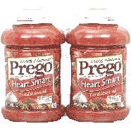 Prego Heart Smart traditional italian sauce, 100% natural 134oz