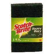 Scotch Brite  heavy duty scour pads, 6 x 3.8 in 3ct