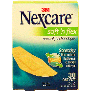 3m Nexcare soft 'n flex natural feel bandages, one size 30ct