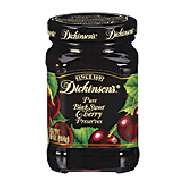 Dickinson's  pure black sweet cherry preserves 10oz