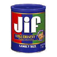 Jif Peanut Butter Extra Crunchy Family Size  4lb