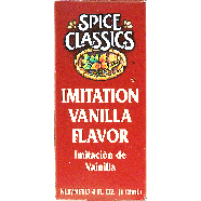 Spice Classics  extract, vanilla flavor, imitation 4fl oz