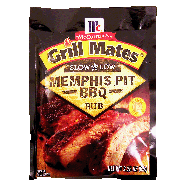 McCormick Grill Mates memphis pit bbq rub, slow & low 2.25oz