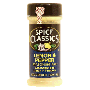 Spice Classics  lemon & pepper seasoning salt, sazonador con lim3.75oz