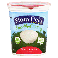 Stonyfield Organic smooth & creamy whole milk plain yogurt 32oz