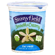 Stonyfield Organic smooth & creamy fat free french vanilla 32oz