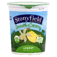 Stonyfield Organic smooth & creamy lowfat banilla yogurt 32oz