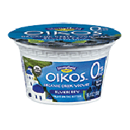 Stonyfield Organic 0% fat organic greek yogurt, blueberry on the 5.3oz