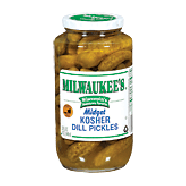 Milwaukee's  kosher midget dill pickles 32fl oz