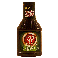 Open Pit Thick & Sweet apple whiskey barbecue sauce 18oz