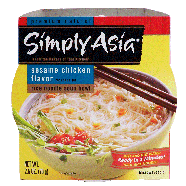 Simply Asia  sesame chicken rice noodle soup bowl, vegetarian 2.5oz