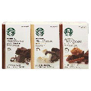 Starbucks  hot cocoa variety; double chocolate, marshmallow, cinna24oz