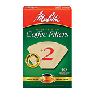 Melitta Coffee Filters #2 Cone Natural Brown 40ct