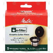 Melitta e-filter reusable coffee filters 5-ct
