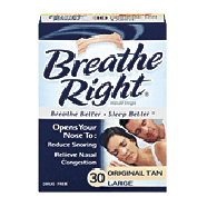 Breathe Right Nasal Strips Tan Large 30ct