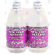 New York Seltzer Original black cherry soda, 4- 10 oz bottles 4-pk