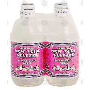 New York Seltzer Original raspberry soda, 4- 10 oz bottles 4-pk
