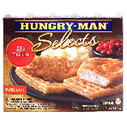 Hungry-Man Selects boneless fried chicken & waffles drizzled w/ s16-oz