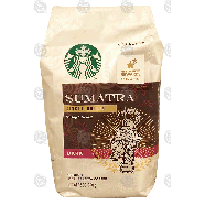 Starbucks Sumatra single-origin, earthy & herbal, dark roast grou12-oz