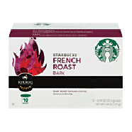 Keurig Starbucks french roast, dark roast ground coffee, 10 K-cu4.2-oz