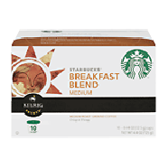 Keurig Starbucks breakfast blend, medium roast ground coffee, 104.4-oz