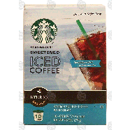 Starbucks Keurig sweetened iced coffee with sugar, 10-cups 9.8-oz
