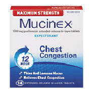 Mucinex Expectorant Extended-Release Bi-Layer Tablets Maximum Stre14ct