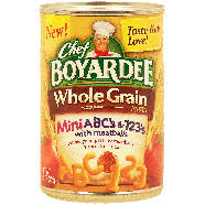 Chef Boyardee Whole Grain mini abc's & 123's with meatballs in tom15oz
