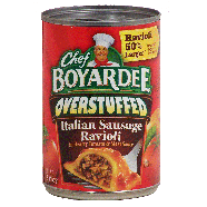 Chef Boyardee Overstuffed Ravioli italian sausage in tomato & meat15oz