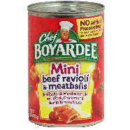 Chef Boyardee Mini beef ravioli & meatballs in tomato sauce 15oz