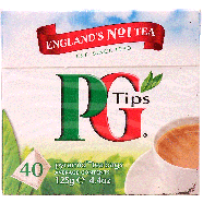 P G Tips  pyramid tea bags, England's no.1 tea, 40-bags 4.4-oz
