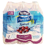 Nestle Pure Life splash; natural acai grape flavored water, 6-16.96-ct