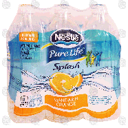 Nestle Pure Life splash; natural mandarin orange flavored water be6-ct