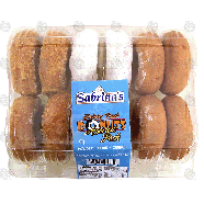 Sabrina's Donuts bakery fresh donuts, assorted pack, powder, plai22-oz
