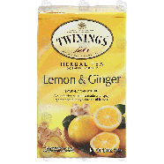 Twinings Of London Tea Bags lemon & ginger herbal tea caffeine fr20-ct