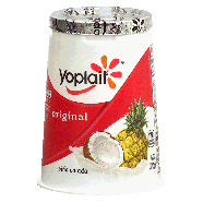 Yoplait Original low fat yogurt, pina coloda 6oz