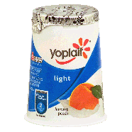 Yoplait Light harvest peach fat free yogurt 6oz