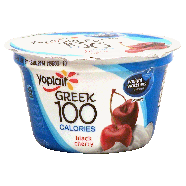 Yoplait Greek 100 fat free black cherry greek yogurt, 100 calorie5.3oz